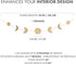 Moon Phase Wall Hanging Garland - 7 Gold Hammered Metal Boho Wall Decor Moon Garland 34'' - Celestial Phases Moon Decor in Bohemian Style - Moon Phases Wall Art for Home, Dorm, Bedroom, Living Room