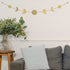 Moon Phase Wall Hanging Garland - 7 Gold Hammered Metal Boho Wall Decor Moon Garland 34'' - Celestial Phases Moon Decor in Bohemian Style - Moon Phases Wall Art for Home, Dorm, Bedroom, Living Room