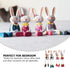 KESYOO 4Pcs Mini Bunny Figurines Resin Rabbit Statues Sculptures Easter Shelf Sitters Table Decorations Centerpieces for Kids Easter Birthday Party Supplies