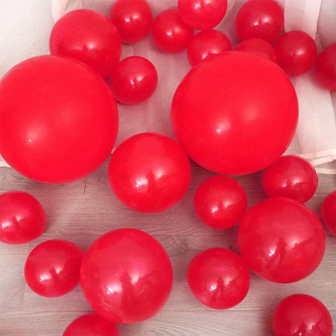 100Pack Red Balloons, 12inch Red Latex Balloons Premium Helium Quality Red Balloons for Party Supplies and Decorations(With Red Ribbon)€¦