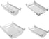 Smart Design Adjustable Pull Out Refrigerator Drawer - Medium - Extendable Rails and Handle - BPA Free Plastic - Holds 15 lbs - Fridge Bin, Freezer Container, Food Shelf Organizer - Kitchen - Clear