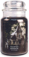 Village Candle Haunted Mansion Large Glass Apothecary Jar Scented Candle, 21.25 oz, Black, 21 Ounce