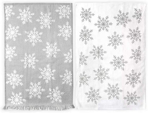 St. Nicholas Square Cozy Snowflake Kitchen Towel Set, 2-Pack