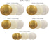 UNIQOOO 18PCS Metallic Gold Christmas Paper Lantern Set, Assorted Hanging Gold Japanese Paper Lantern Wedding Decoration, Reusable Easy Assemble, For New Year Birthday Baby Shower Party Favor Supplies