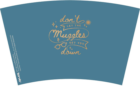 Tervis Made in USA Double Walled Harry Potter - Don't Let Muggles Get You Down Insulated Tumbler Cup Keeps Drinks Cold & Hot, 16oz, Clear