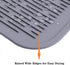 Piduules Eco-friendly Silicone Dish Drying Mat 18" x 15.8" Large Reusable Non-slipping and Heat Resistant Dish Quick Drying Pad, Dishwasher Safe (Gray XL)