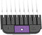 WAHL Professional Animal Stainless Steel Attachment Guide Comb Detachable Blade Pet Clippers #4, 1/4-Inch Cut Length (#3372-100), Stainless Steel, Black, and Purple