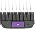 WAHL Professional Animal Stainless Steel Attachment Guide Comb Detachable Blade Pet Clippers #4, 1/4-Inch Cut Length (#3372-100), Stainless Steel, Black, and Purple