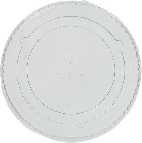 SOLO Cup Company - Ultra Clear Flat Cold Cup Lids f/16-24 oz Cups, PET, 100/Pack