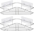 AmazerBath Corner Shower Caddy with Hooks, Adhesive Shower Shelf Stainless Steel, Shower Organizer Wall Mounted for Bathroom, Kitchen, Toilet, Chrome, 2 Pack