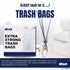 Plasticplace 6 Gallon Trash Bags ”‚ 0.7 Mil ”‚ White Drawstring Garbage Can Liners ”‚ 17" x 20" (200 Count)