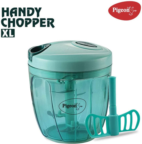 Pigeon Vegetable Chopper | Handy and Compact Manual Food Chopper with Stainless Steel Blades | 0.9 Liters |Large Hand Powered| Onion Chopper | Vegetable Cutter | Veggie chopper | Pull Chopper