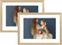 Golden State Art, Gold 5x7 Picture Frame - Displays Photos 4x6 with Mat or 5x7 inch Without Mat - Shatter-Resistant Glass Aluminum Photo Frame for Wall or Tabletop Display (2 Pack)