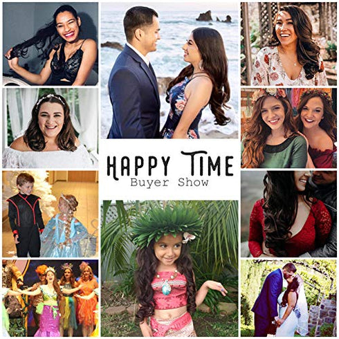 REECHO 20" 1-Pack 3/4 Full Head Curly Wave Clips in on Synthetic Hair Extensions Hairpieces for Women 5 Clips 4.5 Oz per Piece - Natural Black