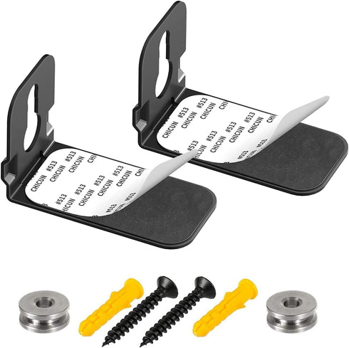 Sound Bar Mounts Universal Soundbar Wall Mount Bracket Kit for Most of Soundbars Corner Wall Mount Shelf Mounting Brackets, Black