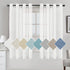 Linen Blended Curtains Semi Sheer Curtains 63 Inches Long Light Filtering Nickel Grommet Window Treatment Panels Privacy Added Drapes for Bedroom/ Living Room, Set of 2, White