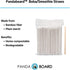 PandaBoard Compostable Eco Bamboo Fiber Boba Straws / 80 pcs / Long lasting, no paper taste