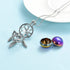 mingkejw Cremation Jewelry Dream Catcher Urn Necklace for Ashes for Women Men Feather Wing Keepsake Memories Ashes Hollow Pendant for Human Pet