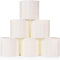 Wellmet Small Lamp Shade,ONLY for Candle Bulbs,Clip-on Drum Lamp Shades,Set of 6, 5.5"x 5.5"x5",Cream White