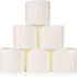 Wellmet Small Lamp Shade,ONLY for Candle Bulbs,Clip-on Drum Lamp Shades,Set of 6, 5.5"x 5.5"x5",Cream White
