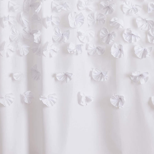Lush Decor Lucia 72" x 72" Shower Curtain, White