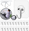 QUALIALL Adhesive Hooks, 20 Packs, 33lbs/15kg Premium Heavy Duty Wall Ceiling Hooks for Hanging, Damage Free, Clear Sticky Hanger for Kitchen, Bathroom Shower Outdoor Use.