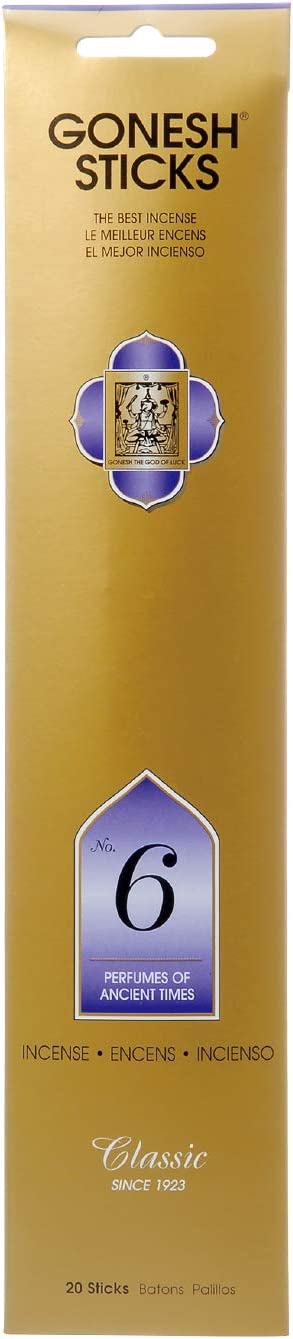 Gonesh Incense Sticks No.6 Perfumes of Ancient Times, 20 Piece