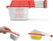 Dreamfarm Levups | Scraping Self-Leveling Measuring Cups | Set of 4 Cups | Red