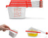 Dreamfarm Levups | Scraping Self-Leveling Measuring Cups | Set of 4 Cups | Red