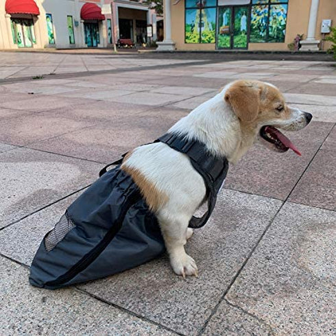 derYEP Dog Drag Bag Durable Indoor for paralyzed Disabled Back Rear Legs Dog Protects Chest and Limbs (M)…