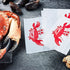 Geyoga 30 Piece lobster Bibs 23 Inch Crawfish Boil Party Supplies Crab Plastic Seafood Funny Bibs for Adult Size