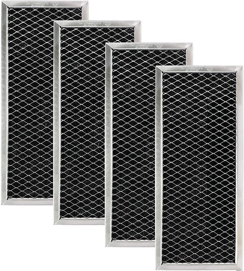 Microwave Recirculating Charcoal Filter WB02X10956 JX81H Charcoal Filter Replacement by AMI PARTS - Replaces AH951943 EA951943 JX81H(4pcs)