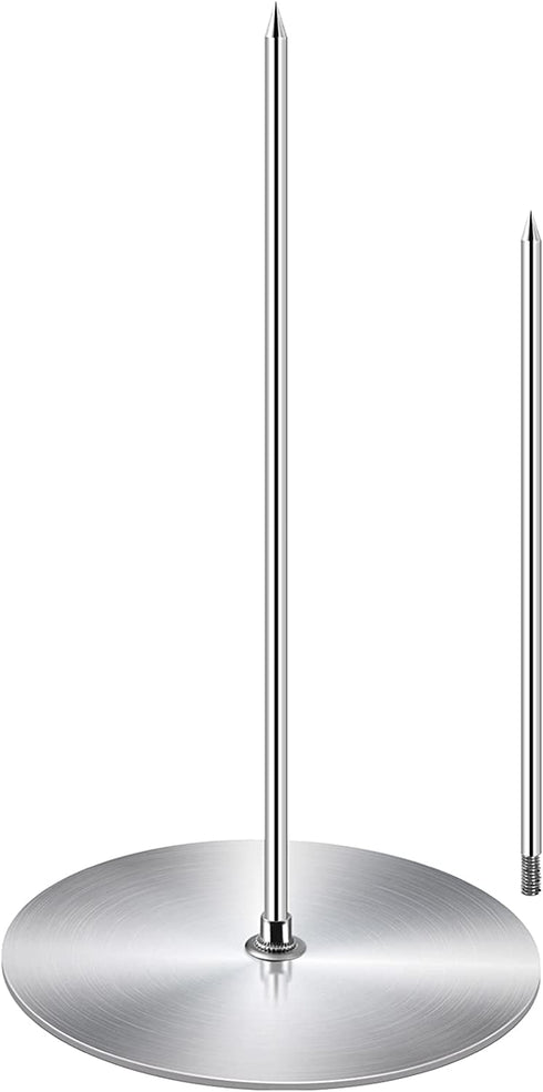 ZAUGONTW Vertical Skewer Grill - Stainless Removable Vertical Brazilian Barbecue Grilling Rack Meat Spit - Perfect for Steak, Whole Chickens, Whole Fish, Large Meat