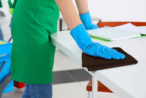 Softolle Kitchen Towels, Pack of 12 Bar Mop Towels -16x19 Inches -100% Cotton White Towels - Super Absorbent Bar Towels, Multi-Purpose for Home, Kitchen and Bar Cleaning (Brown)