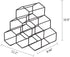 PENGKE Wine Rack Freestanding Wine Rack,6 Bottles Countertop Free-Stand Wine Storage Holder Protector for Red White Wine,Black