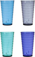 Splash 18-ounce Plastic Tumblers | Value set of 16 in 4 Coastal Colors