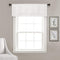 Lush Decor, White Wave Texture Valance | Pleated Ruffle Fold Window Kitchen Curtain (Single), 18 x 52