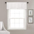 Lush Decor, White Wave Texture Valance | Pleated Ruffle Fold Window Kitchen Curtain (Single), 18 x 52