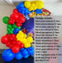 Red Blue Yellow Green Balloon Garland Arch Kit-Small&Large Red Blue Yellow Green Balloons Party Supplies for Birthday Party, Robot Blocks Party, Video Game Party