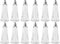 (Set of 12) 1 oz. Tower Salt and Pepper Shakers, Tall Glass Body Mini Salt and Pepper Shakers for Restaurant by Tezzorio