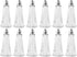(Set of 12) 1 oz. Tower Salt and Pepper Shakers, Tall Glass Body Mini Salt and Pepper Shakers for Restaurant by Tezzorio