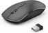 J JOYACCESS Wireless Mouse for Laptop, 2.4G Ultra Thin Silent Mouse with USB Receiver, 2400 DPI Portable Mobile Optical Cordless Mouse for Laptop, Computer, MacBook,Window, Chromebook, PC-Black
