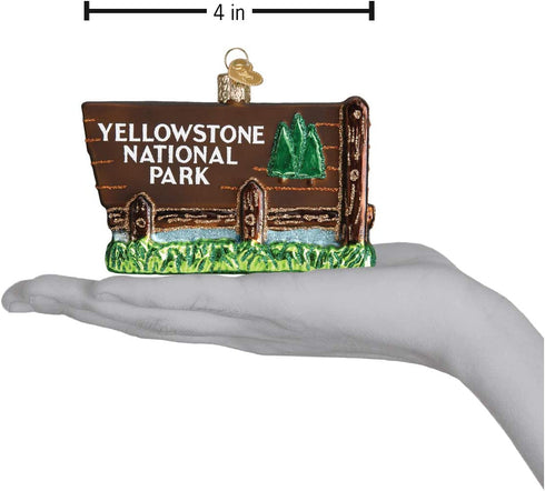 Old World Christmas Ornaments: State Parks Glass Blown Ornaments for Christmas Tree, Yellowstone National
