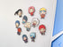 20 Plastic Fridge Magnets with Chibi Figures