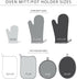 KitchenAid Ribbed Soft Silicone Oven Mitt Set, Smoked Paprika 2 Count