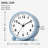 Kpin Silent Analog Alarm Clock with Night Light,Beep Sounds,Gentle Wake,Battery Operated,Easy Set (Blue, Small)