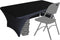 Eurmax USA Spandex Table Cover 5 ft. Fitted 30+ Colors Polyester Tablecloth Stretch Spandex Table Cover-Table Toppers,5 FT Table Cover Open Back?5Ft,Black?
