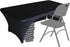 Eurmax USA Spandex Table Cover 5 ft. Fitted 30+ Colors Polyester Tablecloth Stretch Spandex Table Cover-Table Toppers,5 FT Table Cover Open Back?5Ft,Black?
