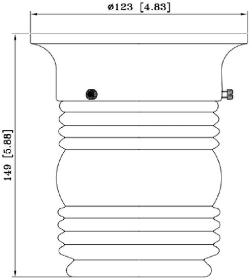Design House 587238 Jelly Jar 1-Light Indoor/Outdoor Flush Mount Ceiling Light, Oil Rubbed Bronze