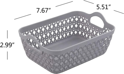 Joyeen Desktop Storage Baskets, 12 Pack Plastic Small Basket Trays